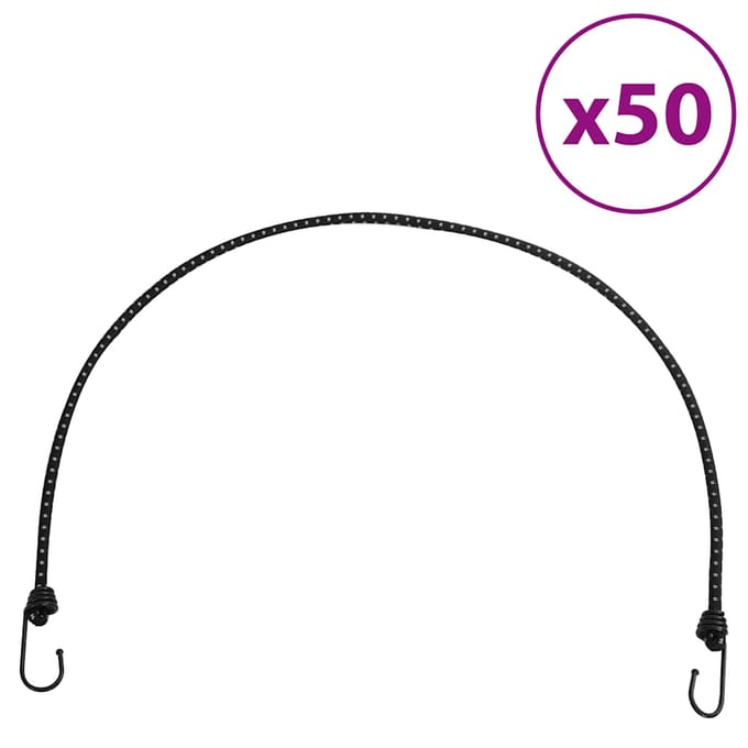 vidaXL - Spanelastieken - met - reflecterende - strips - en - haken - 50 - st - 100 - cm