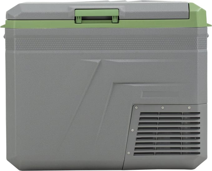 Steamy-E Single Zone Elektrische Compressor Koelbox - Single Zone - 46 liter - 12V en 230V - voor auto en camping - Frigobox - Grijs