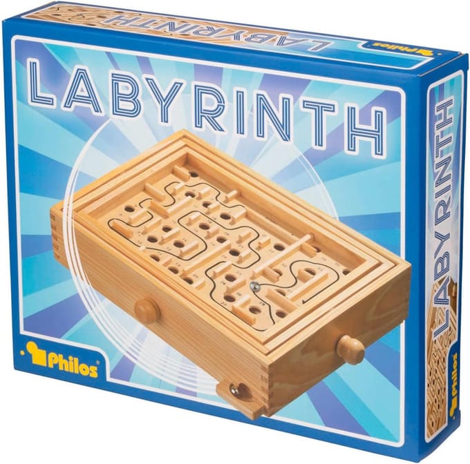 Houten Doolhof - Breinbreker Puzzel - Mentale Uitdaging - Groot Formaat - 29.5 x 24.5 cm