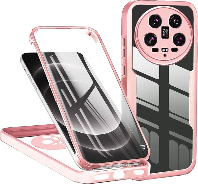 Hoesje geschikt voor Xiaomi 14 Ultra - Techsuit ColorVerse 360 Case met Screenprotector - Roze
