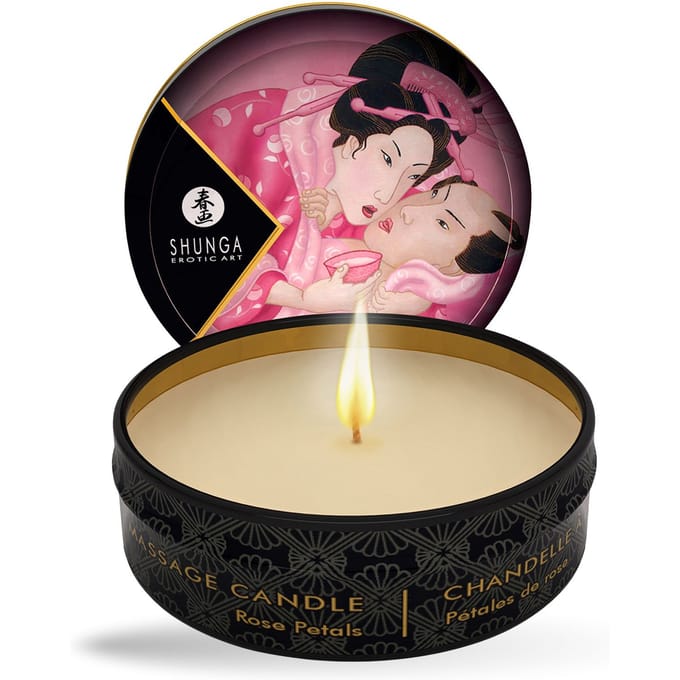 Shunga - Mini Massagekaars - Aphrodisia Rose Petals