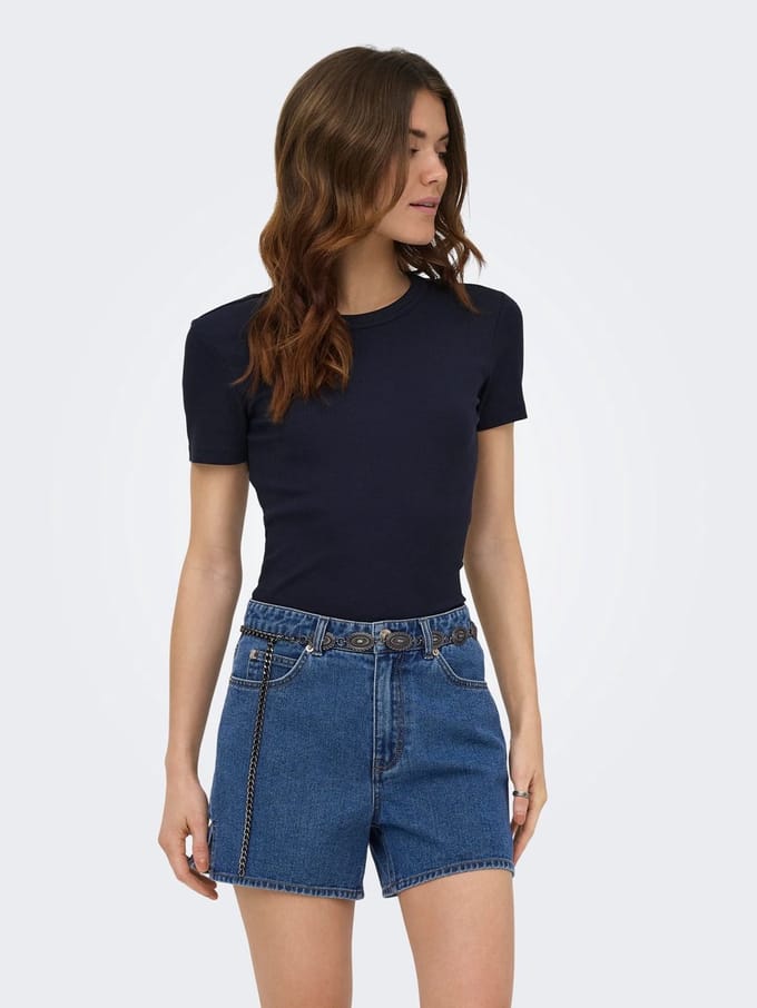 regular fit T-shirt van katoenmix model 'VAL'