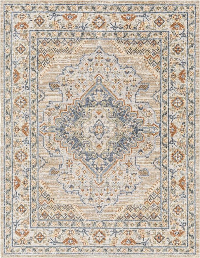 SURYA - MARION Wasbaar Oosters Vintage Tapijt Bruin
