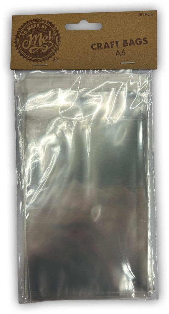 Craft Bags A6 - Cellofaanzakjes - Met Plakrand - 30 stuks