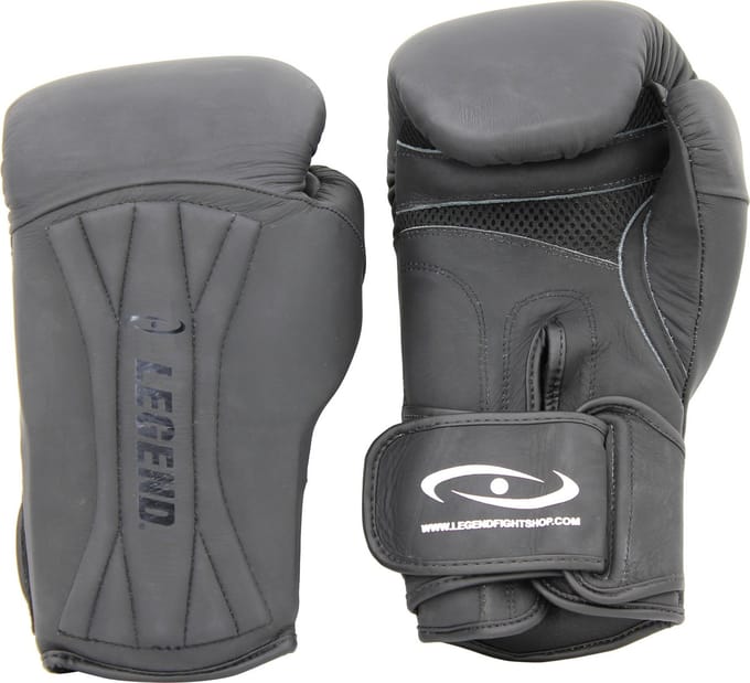 Power Special Bokshandschoenen Heren/Dames Mat Zwart Leer 8 oz