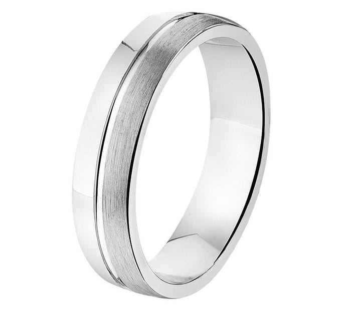 Gerhodineerd Zilver Ring A104/A302 - 5 Mm Zonder Steen 1315392