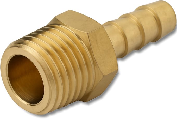 Partner - Pneumatische Slang Koppeling - 1/4" Buitendraad - 6mm Jodeeltje - Messing