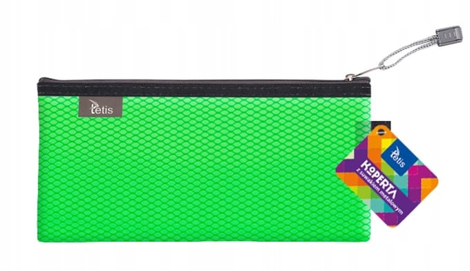 Tetis Organizer Map Met Rits - Groen, 24x12 cm