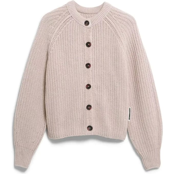 Loose fit gebreid jack van wolmix model 'RIB KNIT'