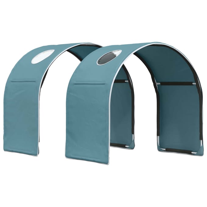vidaXL - Bedtunnel - voor - kinderbedden - 2 - st - Lichtblauw - Polyester