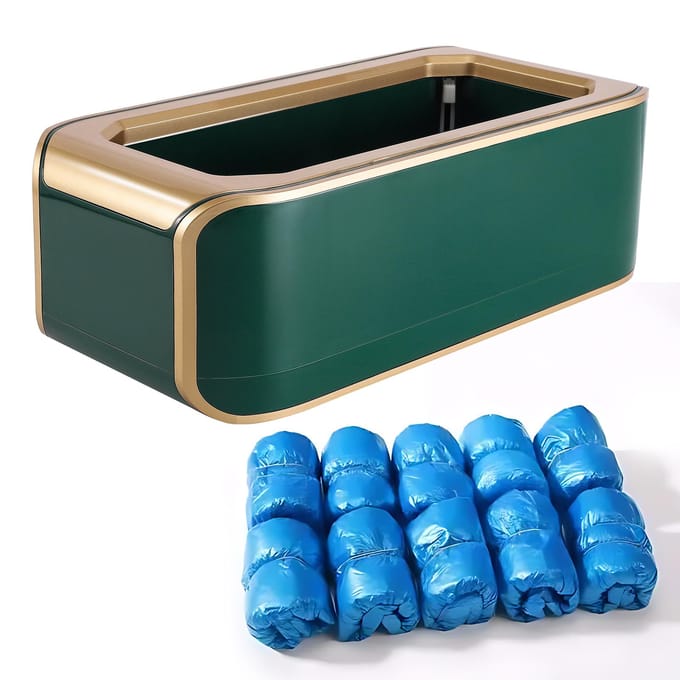 Distributeur automatique de couvre-chaussures - Machine de couvre-chaussures avec 200 couvre-chaussures antidérapants jetables 200pcs vert