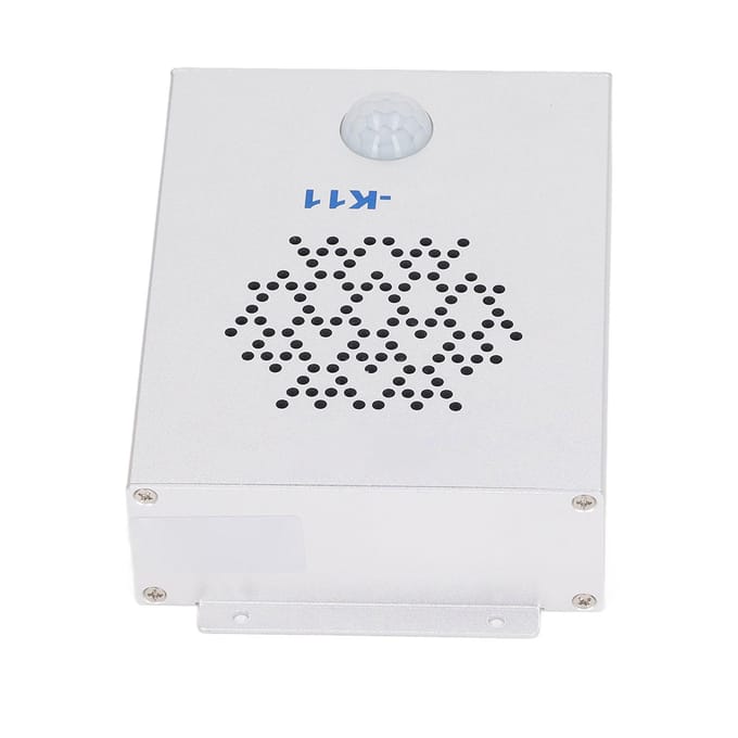 Bewegingsgeactiveerde Geluidsluidspreker Infrarood Spraakspeler Metalen Behuizing Spraakaanwijzing DC 12V   voor Winkel white