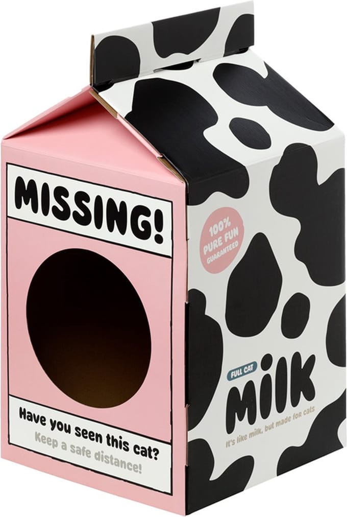 Speelhuis kat - poes - Melkpak Missing! - DIY - Karton - 57.5x30.5x31cm