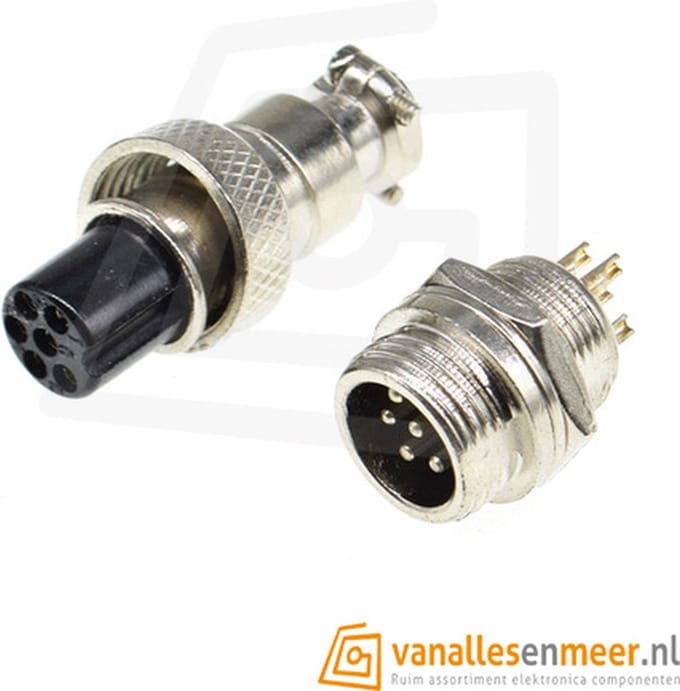 GX12-6 CONNECTOR, 6 PINS