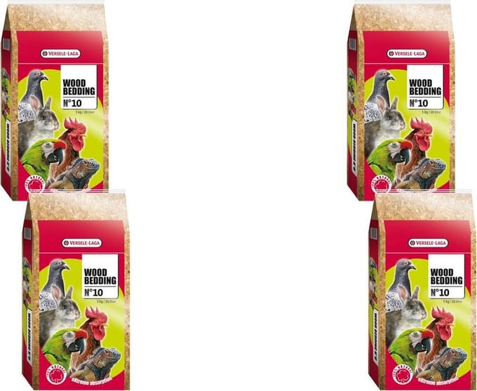 Versele-Laga Wood Bedding Beukenhout 10 mm Gebroken - Bodembedekking - 4 x 5 kg
