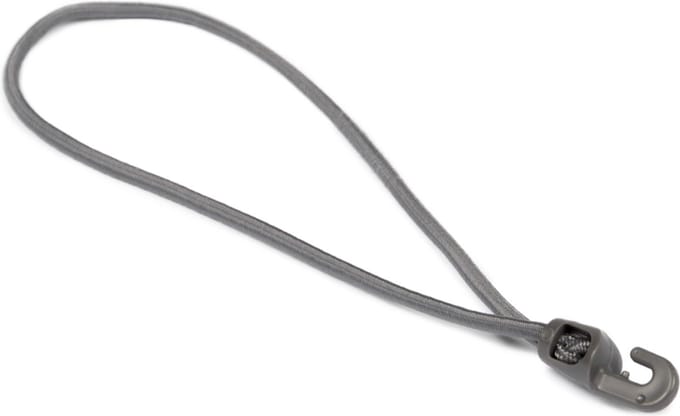 Rubbermagazijn - Spanelastiek - Lus met haak - 25 stuks - Grijs - Lengte: 25 cm - Zeer elastisch & slijtvast