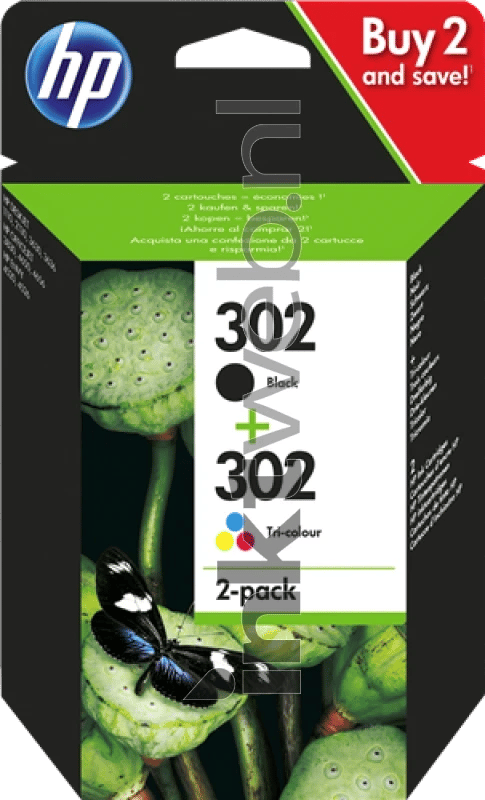 HP Inktcartridge 302 (X4D37AE) Zwart + 3 kleuren Multipack