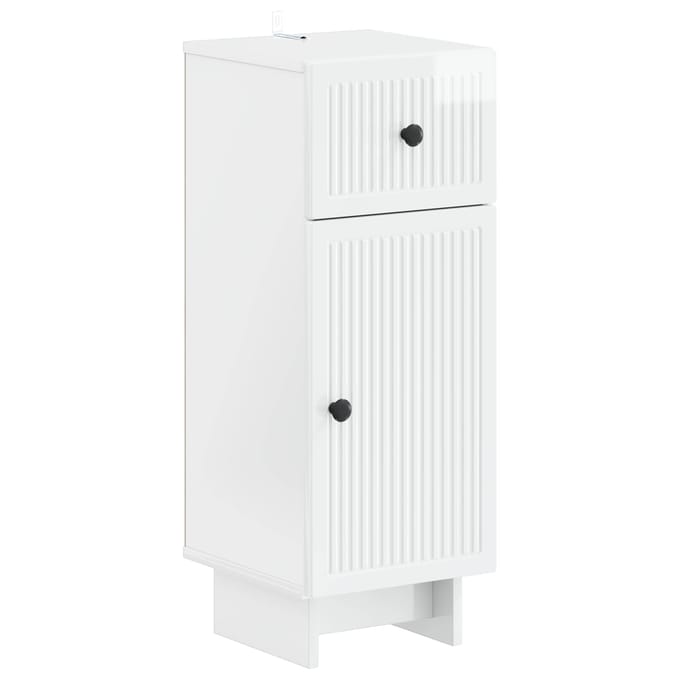 vidaXL - Badkamer - Opbergkast - EDE - Hoogglans - Wit - 30 - x - 31 - x - 80 - cm