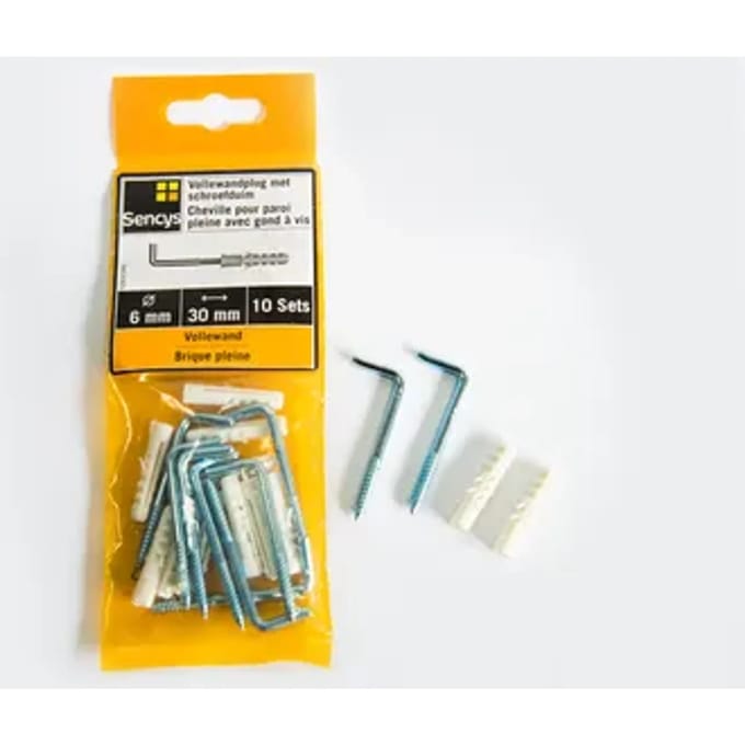 Sencys Vollewandplug Ob51 Nylon - Diam. 6x30mm - 10 Stuks