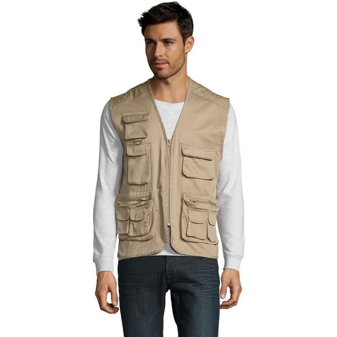 SOLS Heren Reporter Body Warmer (Touw)