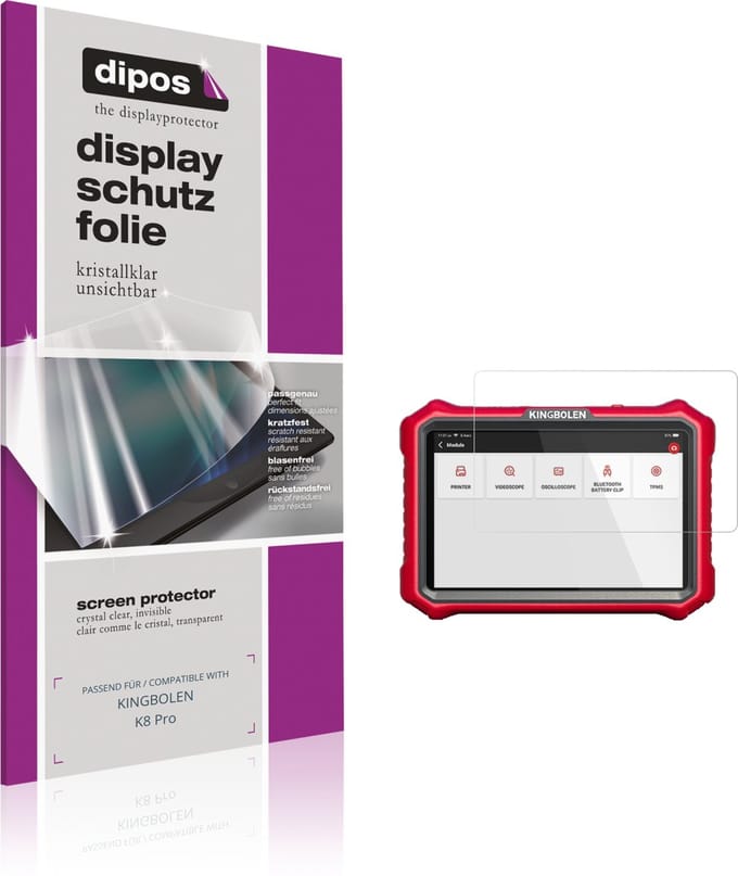 dipos – 2x Beschermfolie geschikt voor KINGBOLEN K8 Pro | Krasbestendige & heldere Screenprotector Ultra-Thin