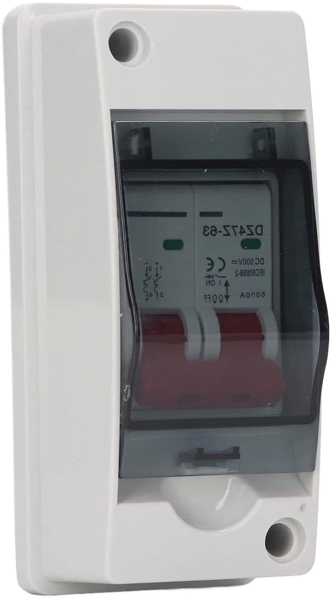 Isolator Schakelaar - DC Breker - Zonne-energie Systemen - Overspanningsbeveiliging - 500V 40A - Grijs