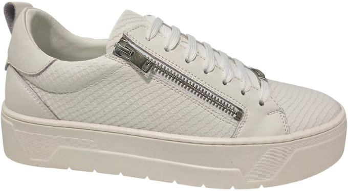 Sneakers van echt leer met structuurpatroon model 'Animal'