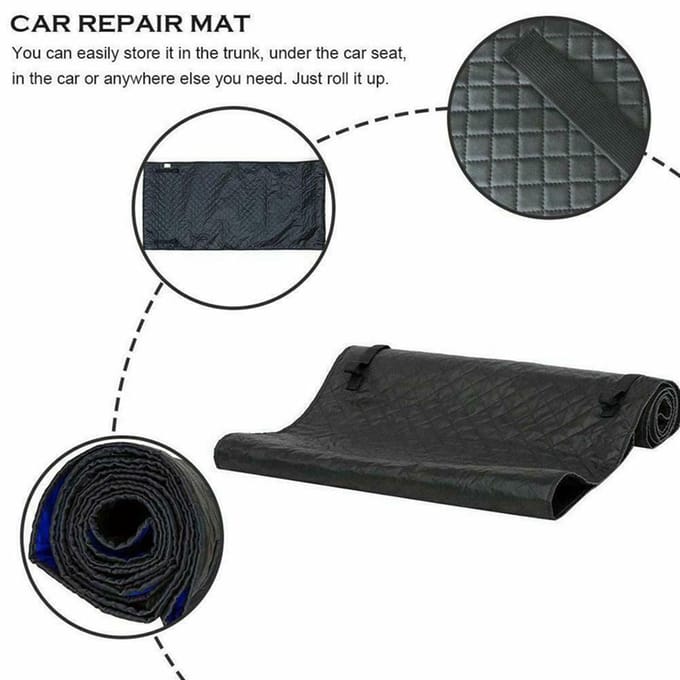 Automotive Auto Crawler Opvouwbare Verplaatsbare Pad Rollende Autoreparatiepad Zero Kruipmat Zero Grond zwart