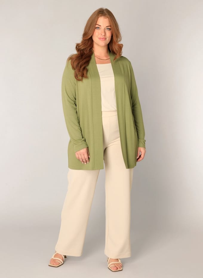 BASE LEVEL CURVY Ayla Vest - Green - maat X-0(44)