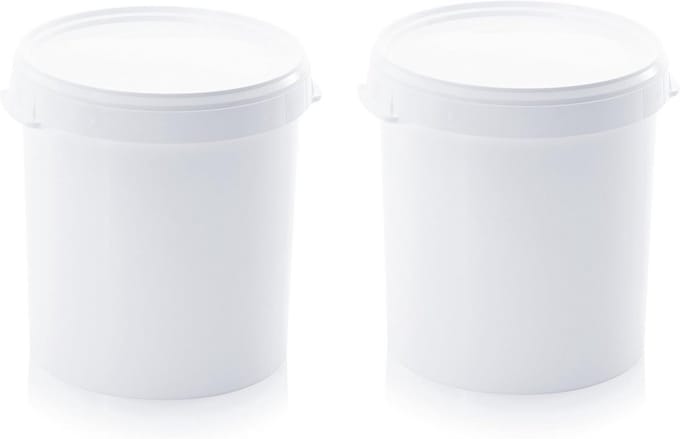 Emmer 30 liter met deksel - Set van 2