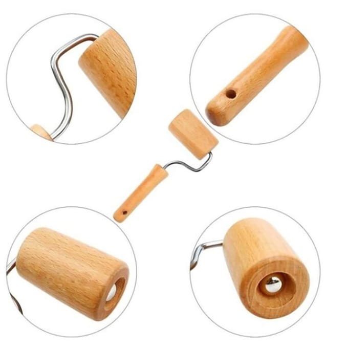 5D Strass Schildergereedschapset Houten Roller DIY Strass Schilderaccessoires voor DIY Kunst beige
