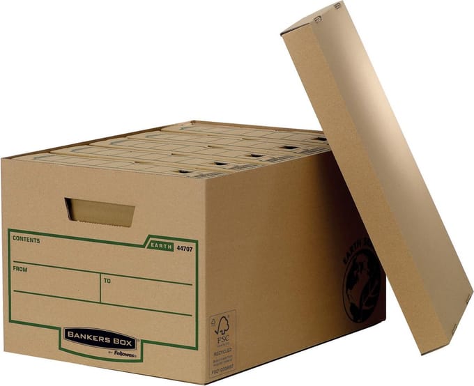 Bankers Box Opbergdoos 4470701 32.5 cm x 26 cm x 44.5 cm Karton (dun) Bruin 10 stuk(s)