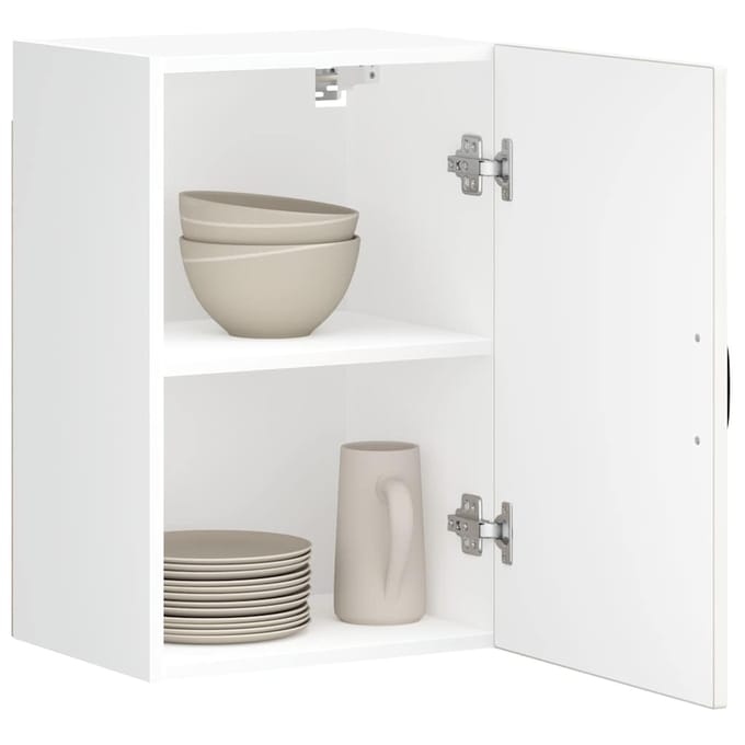 vidaXL - Keukenbovenkast - Lucca - bewerkt - hout - hoogglans - wit