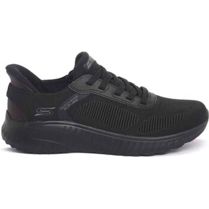 Skechers BOBS Sport Squad Chaos Solid Step Heren Zwart / Zwarte Zool Sneakers