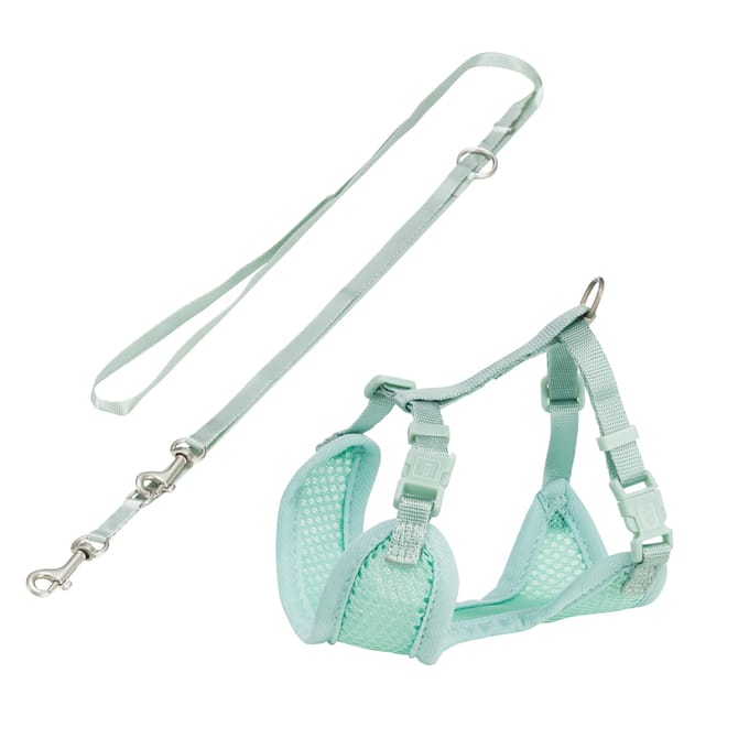 Trixie Junior Puppy Soft Tuigje met Lijn 26-34cm/10mm, 200cm, mintgroen