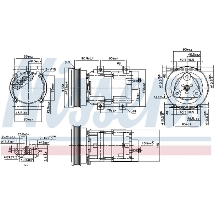 Compressor airconditioning NISSENS 89191