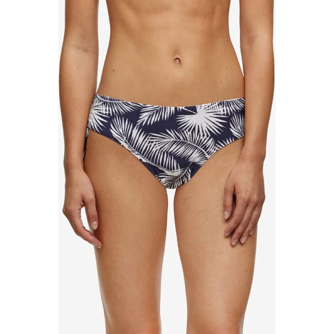 Livera Sw Bo. Brief Mid Palm Leaf Blue Nocturnal Blue Größe: 48 | Bikinis Outlet | Damen | Blau