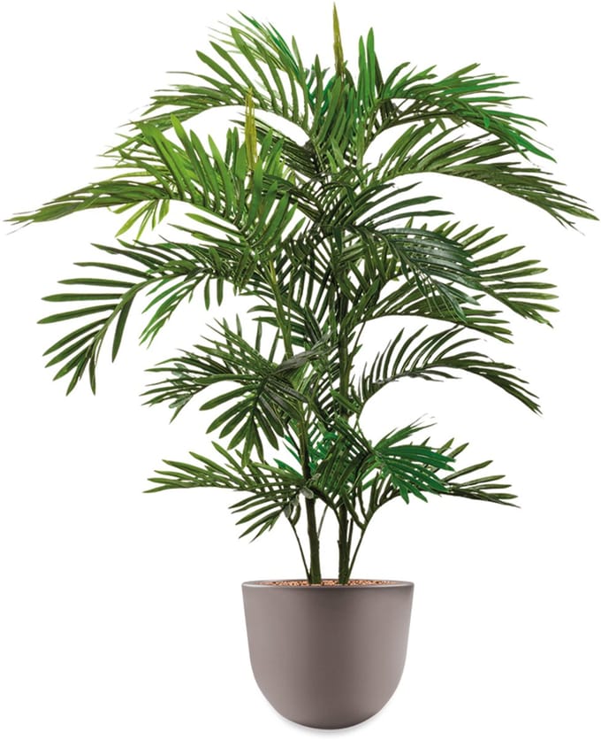 HTT - Kunstplant Areca palm in Eggy taupe H125 cm