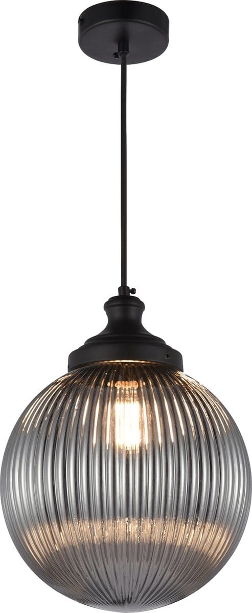 Hanglamp -E27 Fitting - Titanium Glas - Diameter 250mm - max.60w