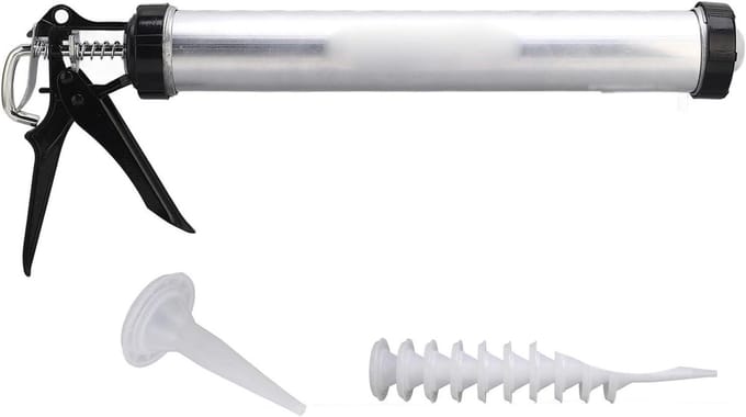 Kitspuit Aluminium - Kit Tool - Kit Aanbrengen - Grote Capaciteit - 600 ml - Grijs