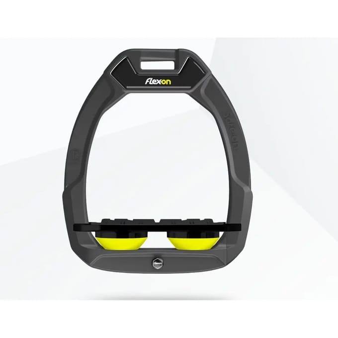 Veiligheidsstijgbeugels Plat Grip Antraciet/Zwart/Geel Flex-On Safe-On