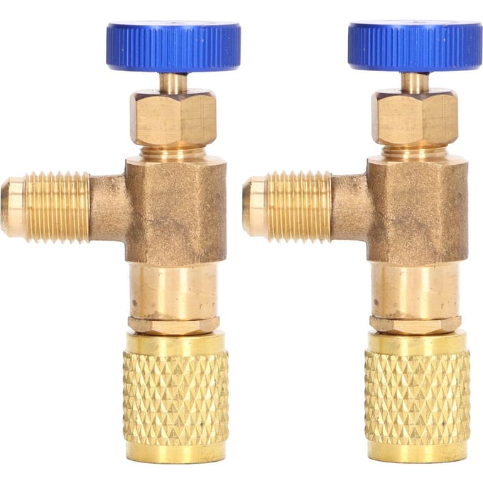 2 STKS Koelventiel Airconditioning Koudemiddel Regelventiel Fluoride Vuladapter voor