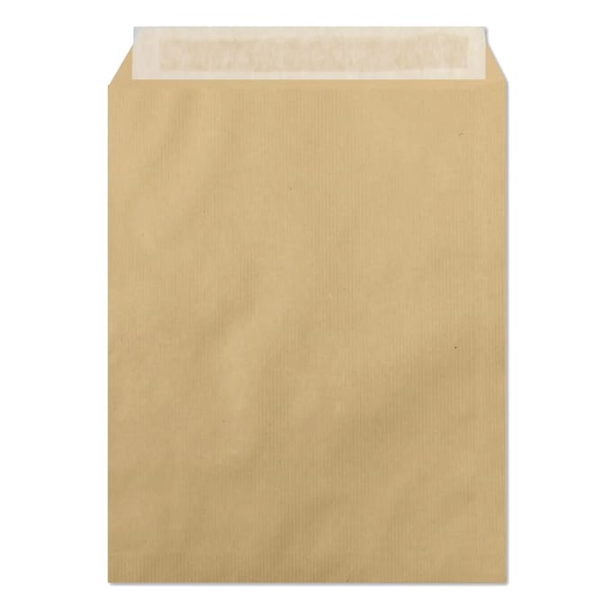 Zelfklevende envelop 260x330 Clairefontaine Kraft Mille raies (x500)