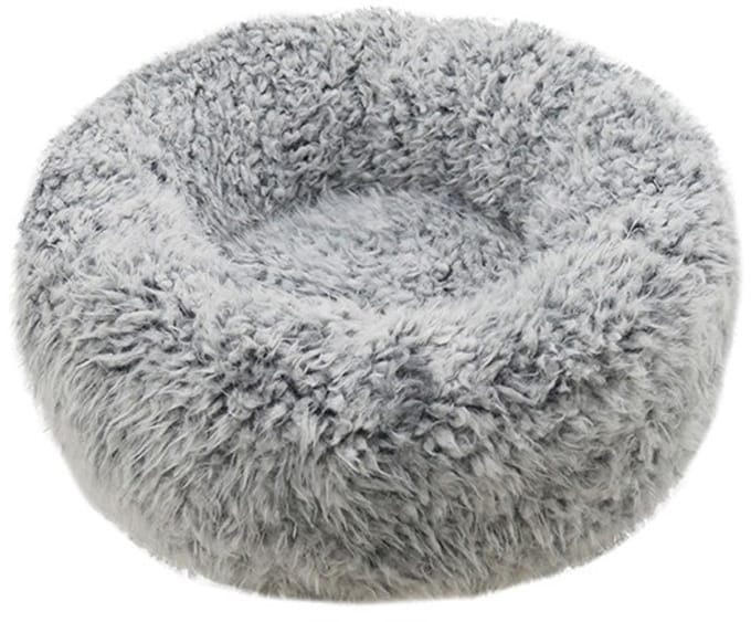 Rosewood Hondenmand Silver Fluff - Rond, Zacht Grijs