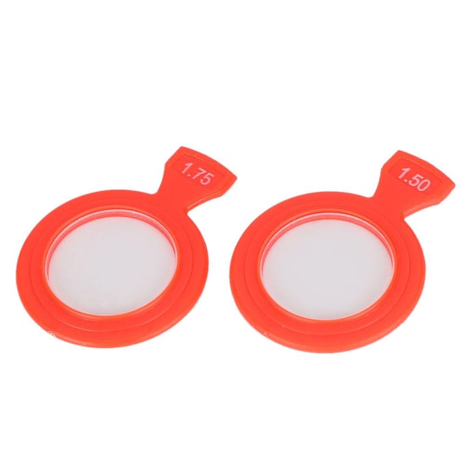 2 stuks Brillen Optometrie Insteekstuk Plastic Hulpglas Brillen Gereedschap Accessoire white