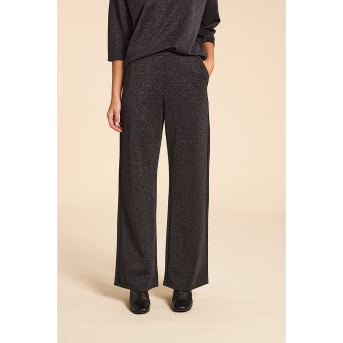 ICode Black Sequined Pants Größe: 34 | Straight Jeans Outlet | Damen | Schwarz