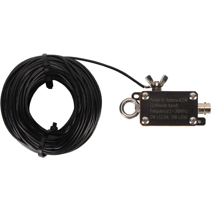 Draagbare HF End Fed Antenne 1‑30MHZ FE8 CW SSB 1:49 Balun Kortegolf Zakformaat Eindgevoede Radioantenne black