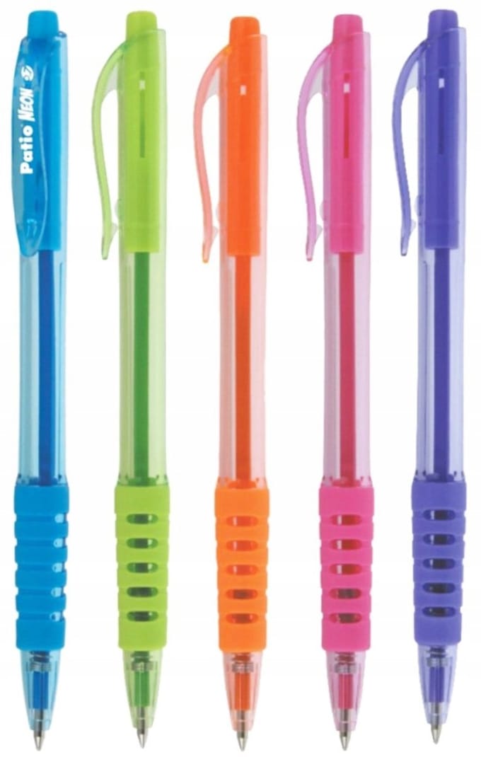5x NEON Pennen Blauwe Vulling PATIO - Set
