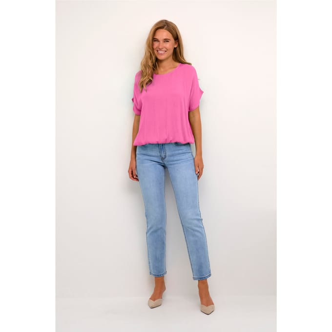 Mouwloos shirt Loose fit Rose Violet pink