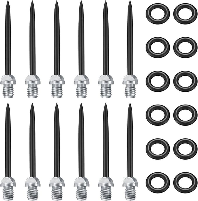 12 Stuks Stalen Dartpijlen Punten 2BA Schroefdraad - Verwisselbare Metalen Tips